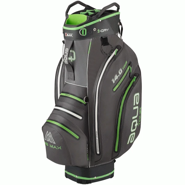 BIG MAX AQUA TOUR 3 WATERPROOF GOLF TOUR CART TROLLEY BAG – CHARCOAL / LIME 3 BIG MAX AQUA TOUR 3 WATERPROOF GOLF TOUR CART TROLLEY BAG – CHARCOAL / LIME