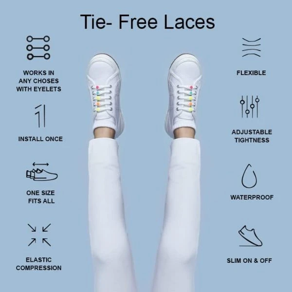 HICKIES 2.0 KIDS TIE-FREE LACES X10 / WHITE 8 HICKIES 2.0 KIDS TIE-FREE LACES X10 / WHITE - Image 6