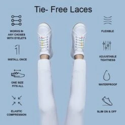 HICKIES 2.0 KIDS TIE-FREE LACES X10 / RAINBOW -Quality Golf Equipment Store 41zHNhD12tL. AC 600x600 7