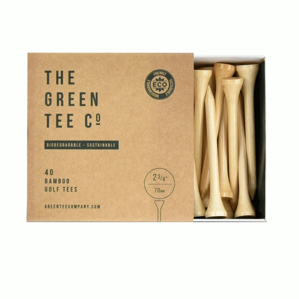 GREEN TEE CO PLASTIC FREE BAMBOO 2.75” GOLF TEES X 40 GOLF TEES 3 GREEN TEE CO PLASTIC FREE BAMBOO 2.75” GOLF TEES X 40 GOLF TEES