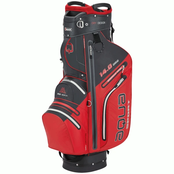 BIG MAX AQUA SPORT 3 WATERPROOF GOLF CART TROLLEY BAG – RED / BLACK 3 BIG MAX AQUA SPORT 3 WATERPROOF GOLF CART TROLLEY BAG – RED / BLACK