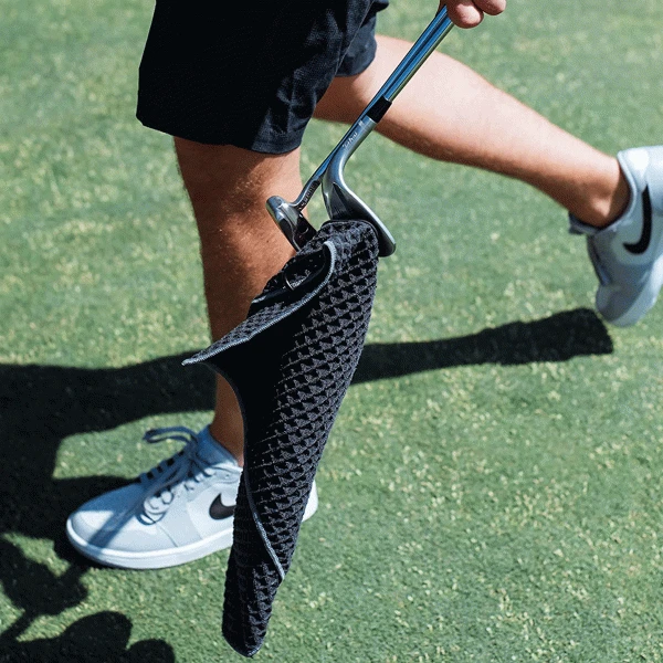 BLUE TEES UTILITY GOLF TOWEL – BLACK 4 BLUE TEES UTILITY GOLF TOWEL – BLACK - Image 2