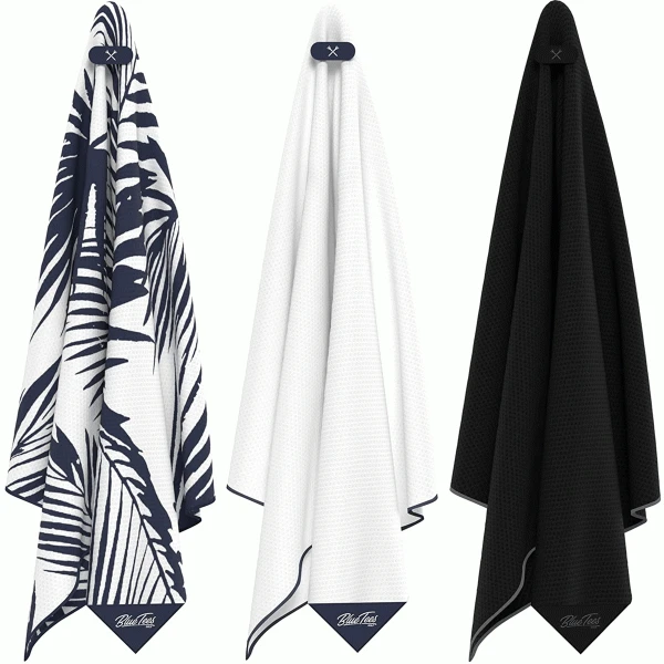 BLUE TEES UTILITY GOLF TOWEL – BLACK 7 BLUE TEES UTILITY GOLF TOWEL – BLACK - Image 5