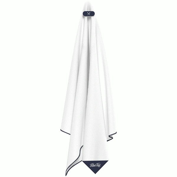 BLUE TEES UTILITY GOLF TOWEL – WHITE 3 BLUE TEES UTILITY GOLF TOWEL – WHITE