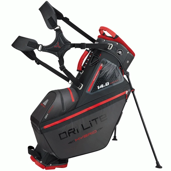 BIG MAX DRILITE HYBRID TOUR STAND BAG – CHARCOAL / BLACK / RED 3 BIG MAX DRILITE HYBRID TOUR STAND BAG – CHARCOAL / BLACK / RED