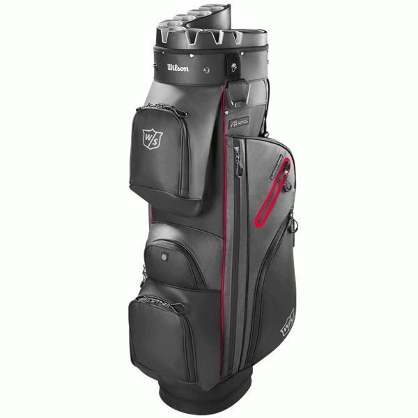 WILSON STAFF 2023 I-LOCK DRY GOLF CART BAG – BLACK / RED 3 WILSON STAFF 2023 I-LOCK DRY GOLF CART BAG – BLACK / RED