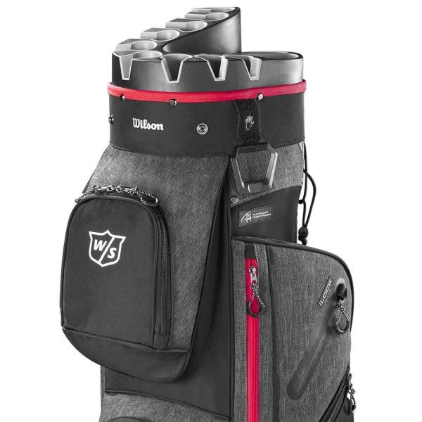 WILSON STAFF 2023 I-LOCK DRY GOLF CART BAG – BLACK / RED 5 WILSON STAFF 2023 I-LOCK DRY GOLF CART BAG – BLACK / RED - Image 3