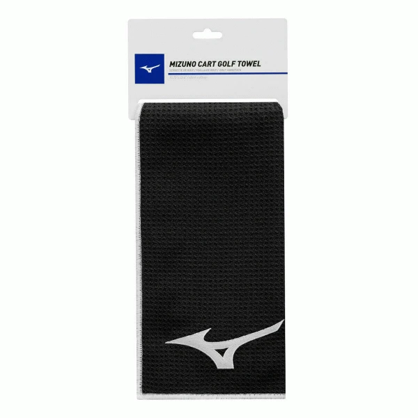 MIZUNO MICROFIBRE CART TOWEL – BLACK 3 MIZUNO MICROFIBRE CART TOWEL – BLACK