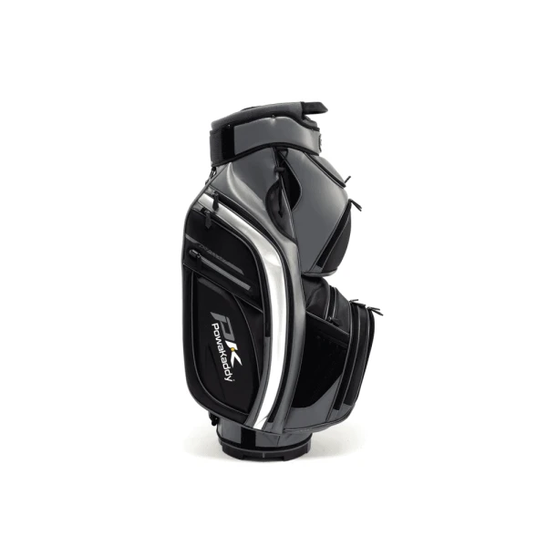 POWAKADDY PREM-TECH 14 WAY DIVIDER GOLF CART TROLLEY BAG – BLACK / GUN METAL / SILVER 4 POWAKADDY PREM-TECH 14 WAY DIVIDER GOLF CART TROLLEY BAG – BLACK / GUN METAL / SILVER - Image 2