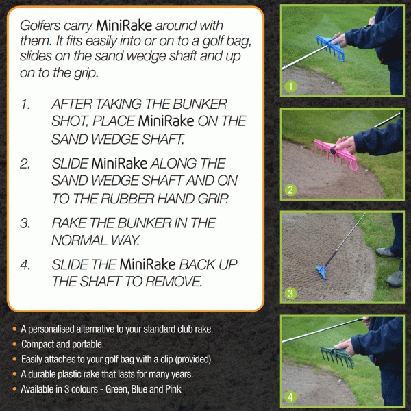 MINI-RAKE GOLF GRIP RAKE 5 MINI-RAKE GOLF GRIP RAKE - Image 3