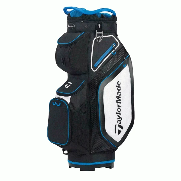TAYLORMADE PRO SERIES 8.0 GOLF CART BAG – BLACK / WHITE / BLUE 3 TAYLORMADE PRO SERIES 8.0 GOLF CART BAG – BLACK / WHITE / BLUE