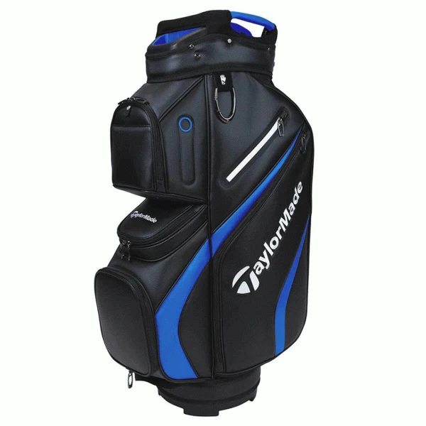 TAYLORMADE DELUXE GOLF CART TROLLEY BAG – BLACK / BLUE 3 TAYLORMADE DELUXE GOLF CART TROLLEY BAG – BLACK / BLUE