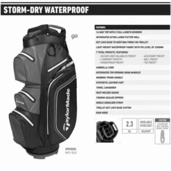 TAYLORMADE STORM DRY WATERPROOF GOLF CART BAG – NAVY / RED 7 TAYLORMADE STORM DRY WATERPROOF GOLF CART BAG – NAVY / RED -Quality Golf Equipment Store TMWPINFO 600x600 2