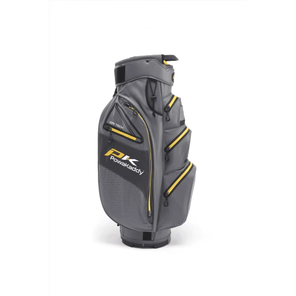POWAKADDY DRI-TECH 14 WAY WATERPROOF GOLF CART TROLLEY BAG – GUN METAL / YELLOW 4 POWAKADDY DRI-TECH 14 WAY WATERPROOF GOLF CART TROLLEY BAG – GUN METAL / YELLOW - Image 2