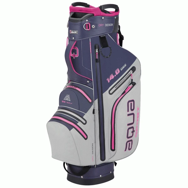 BIG MAX AQUA SPORT 3 WATERPROOF GOLF CART TROLLEY BAG – STEEL / BLUE / PINK 3 BIG MAX AQUA SPORT 3 WATERPROOF GOLF CART TROLLEY BAG – STEEL / BLUE / PINK