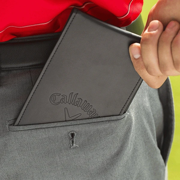 CALLAWAY DELUXE PU LEATHER GOLF SCORE CARD HOLDER 4 CALLAWAY DELUXE PU LEATHER GOLF SCORE CARD HOLDER - Image 2