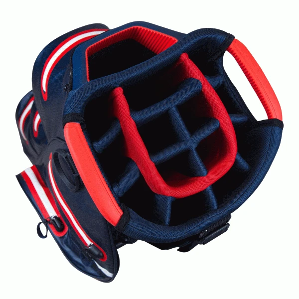 TAYLORMADE STORM DRY WATERPROOF GOLF CART BAG – NAVY / RED 4 TAYLORMADE STORM DRY WATERPROOF GOLF CART BAG – NAVY / RED - Image 2